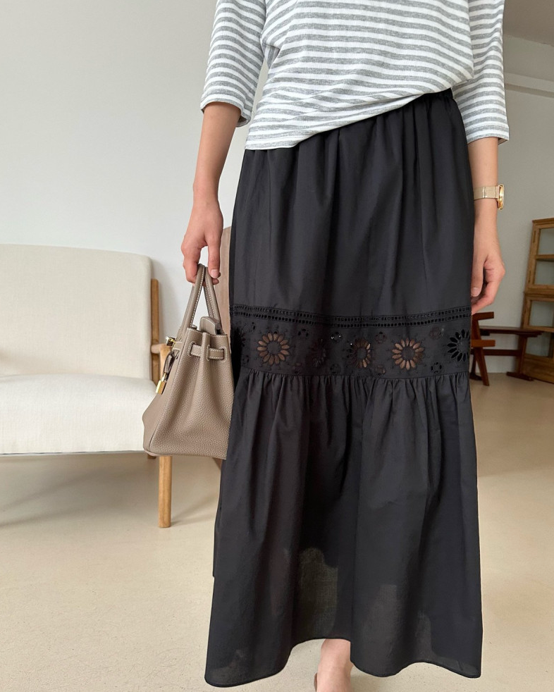 Eyelet Cotton skirt