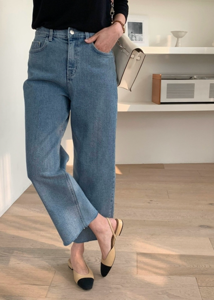 Relaxed straight jeans