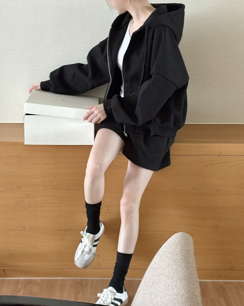 Overfit hoodie jumper