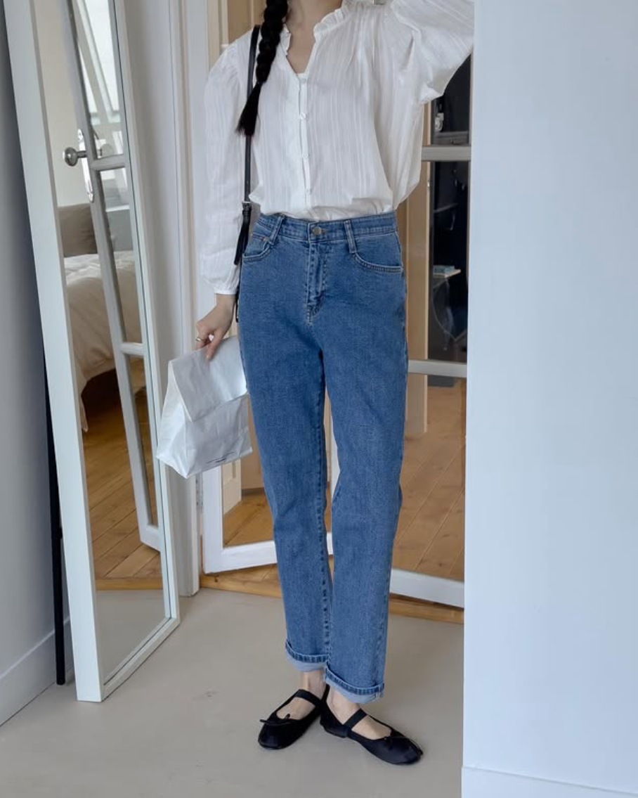 Spring roll-up Jeans