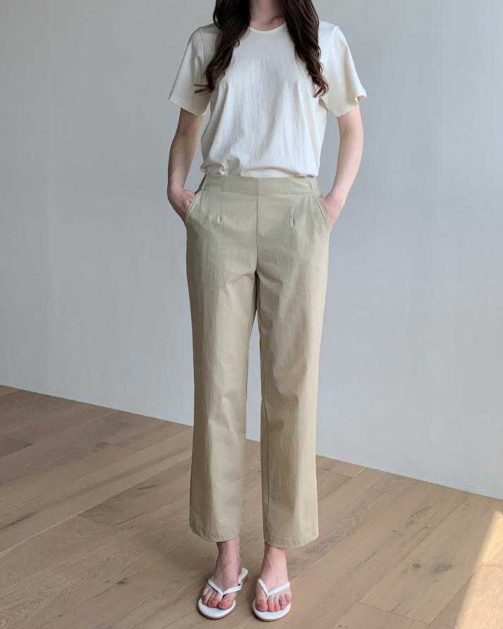 Nylon Straight-Leg Pants