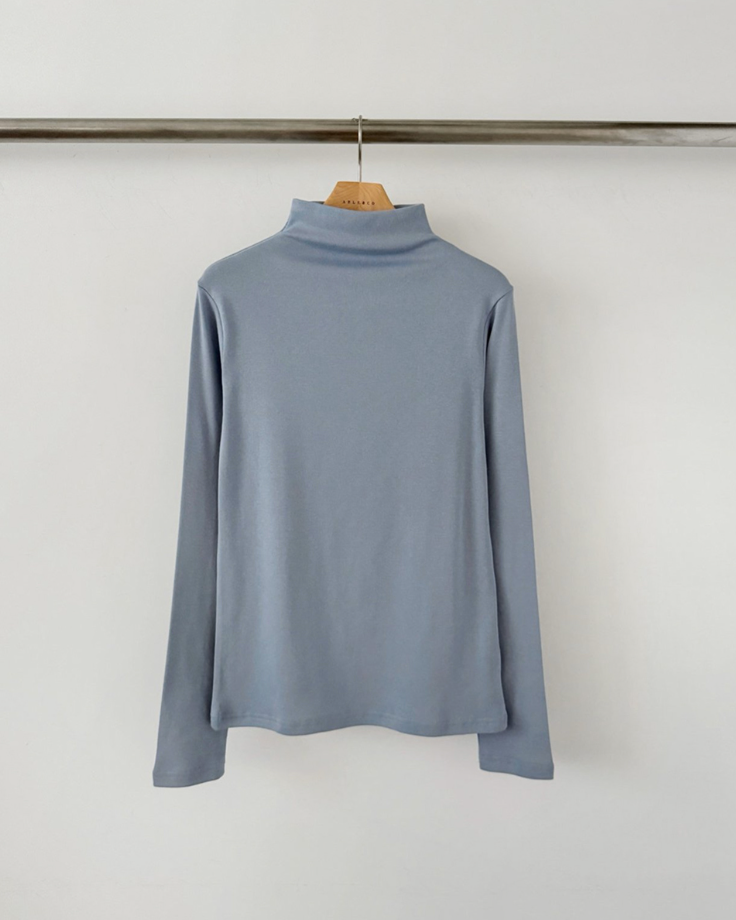 (F/W) Cotton-modal high neck top