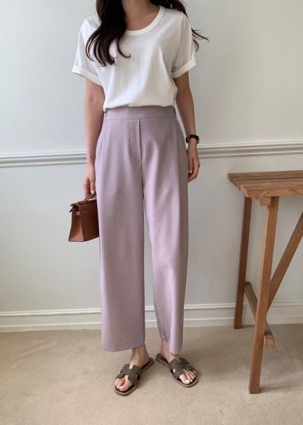 Summer pintuck slacks