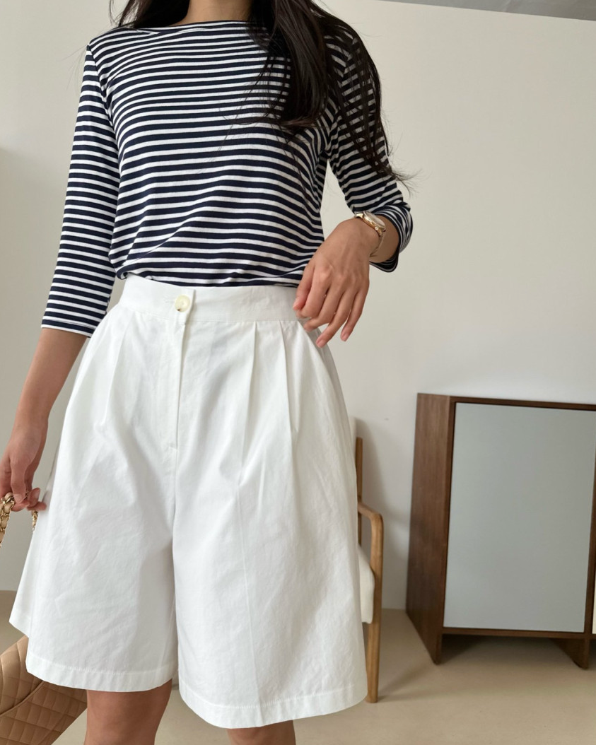 Boatneck striped tee