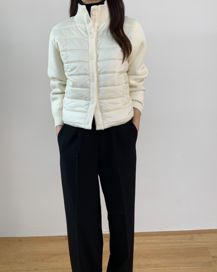 (F/W) Padded button-up jacket