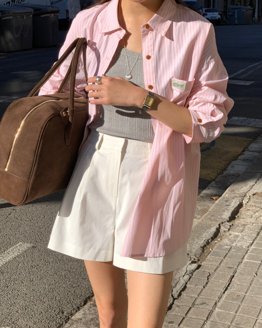 AREING boxy striped shirt