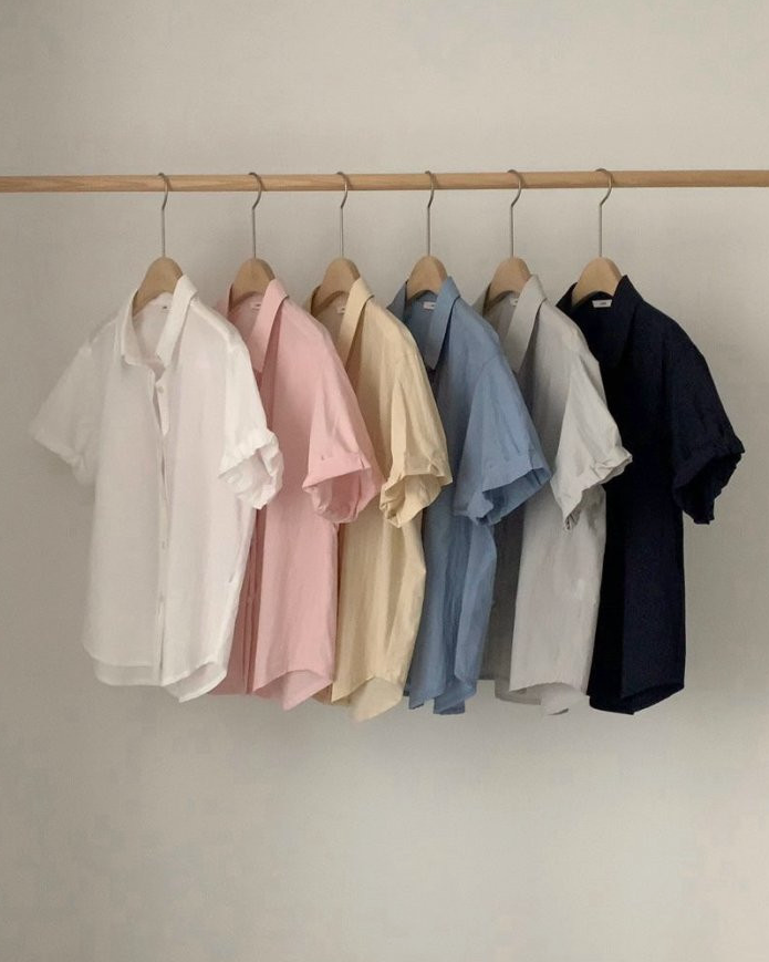 Nylon roll up sleeve shirt