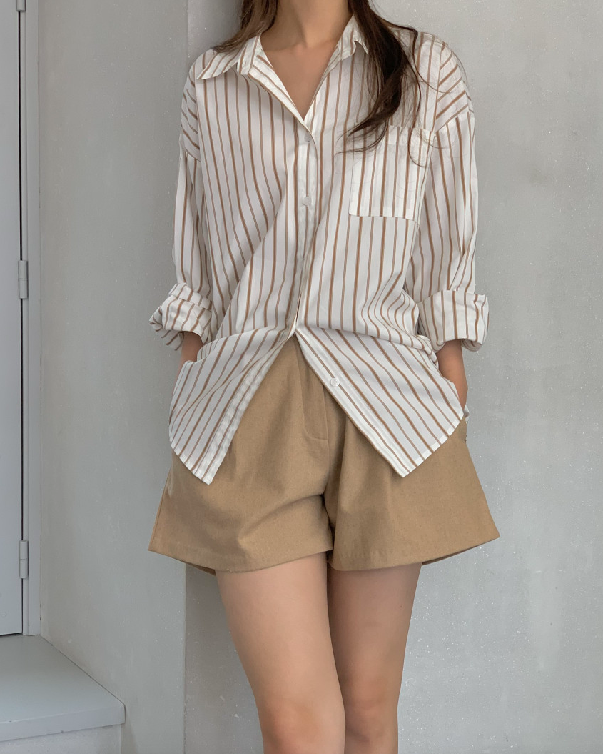 Striped oversized shirt