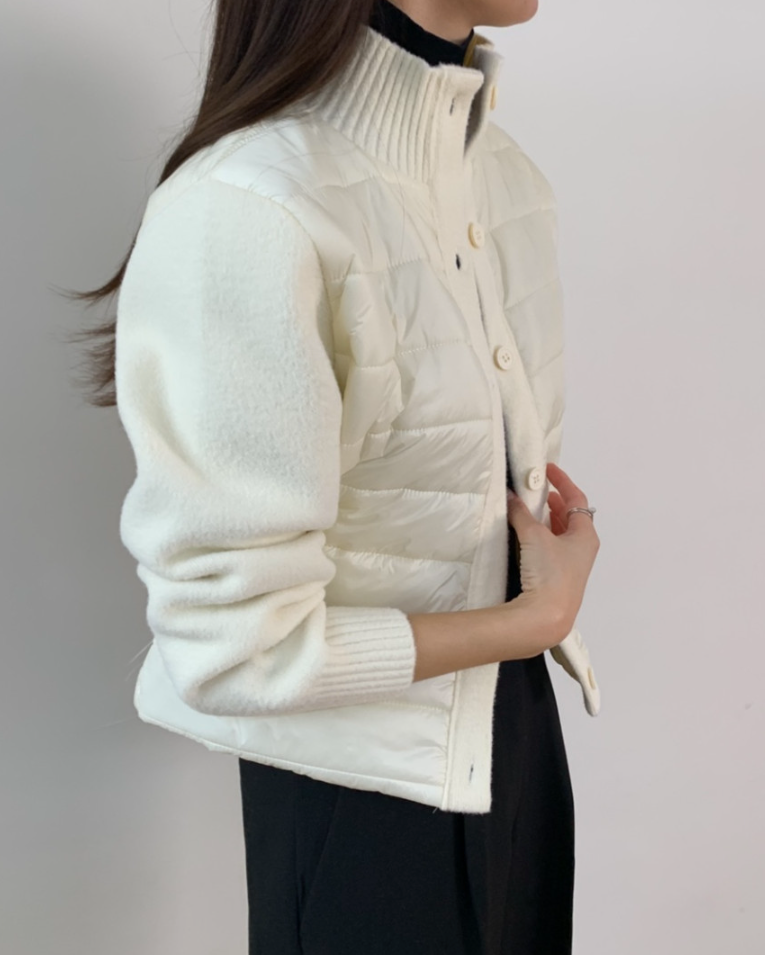 (F/W) Padded button-up jacket