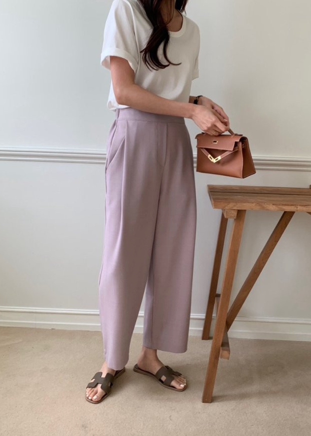 Summer pintuck slacks