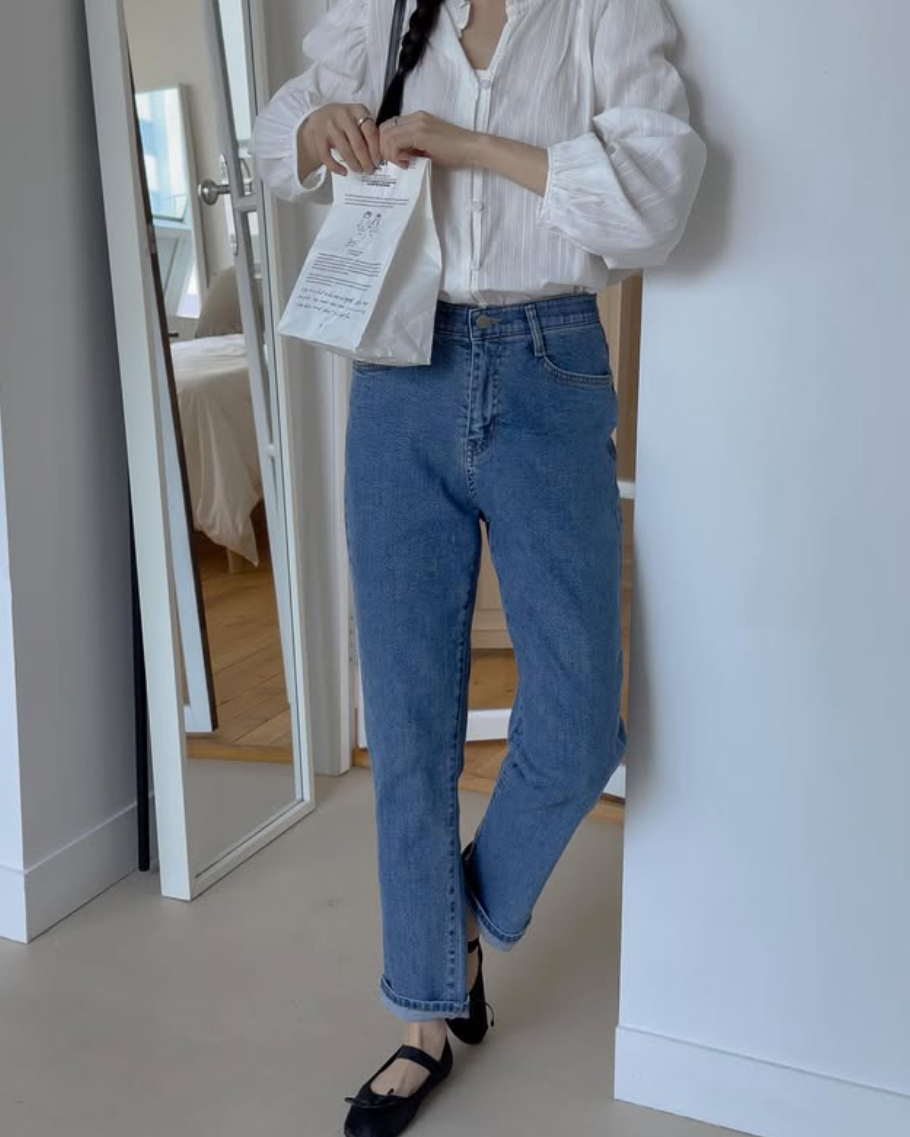Spring roll-up Jeans