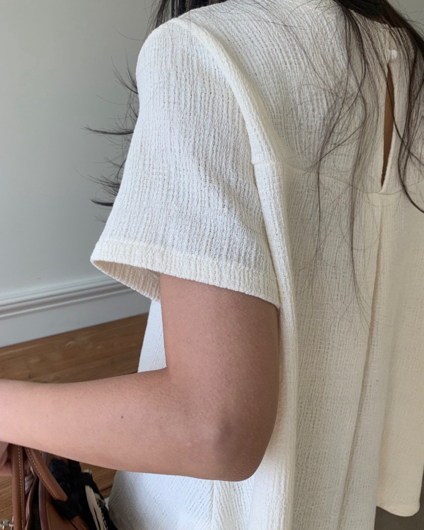 Flared cotton blouse