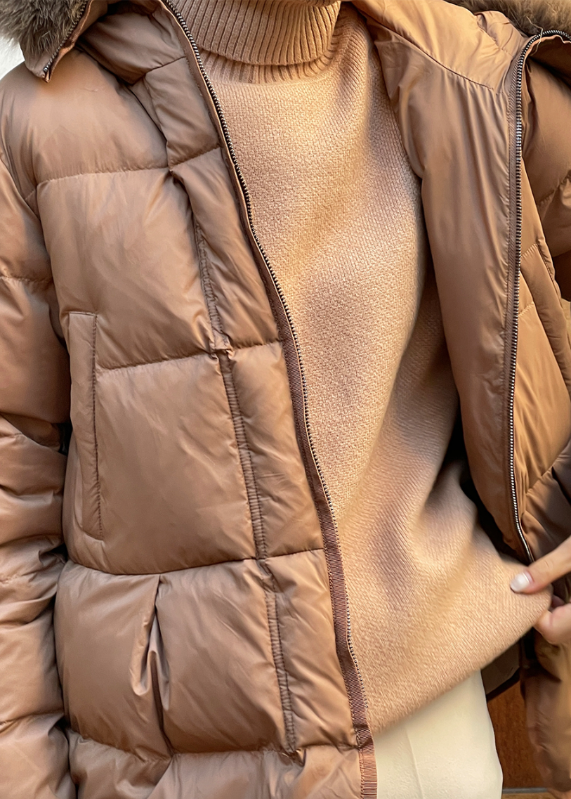 (F/W) Fox fur duck down jacket
