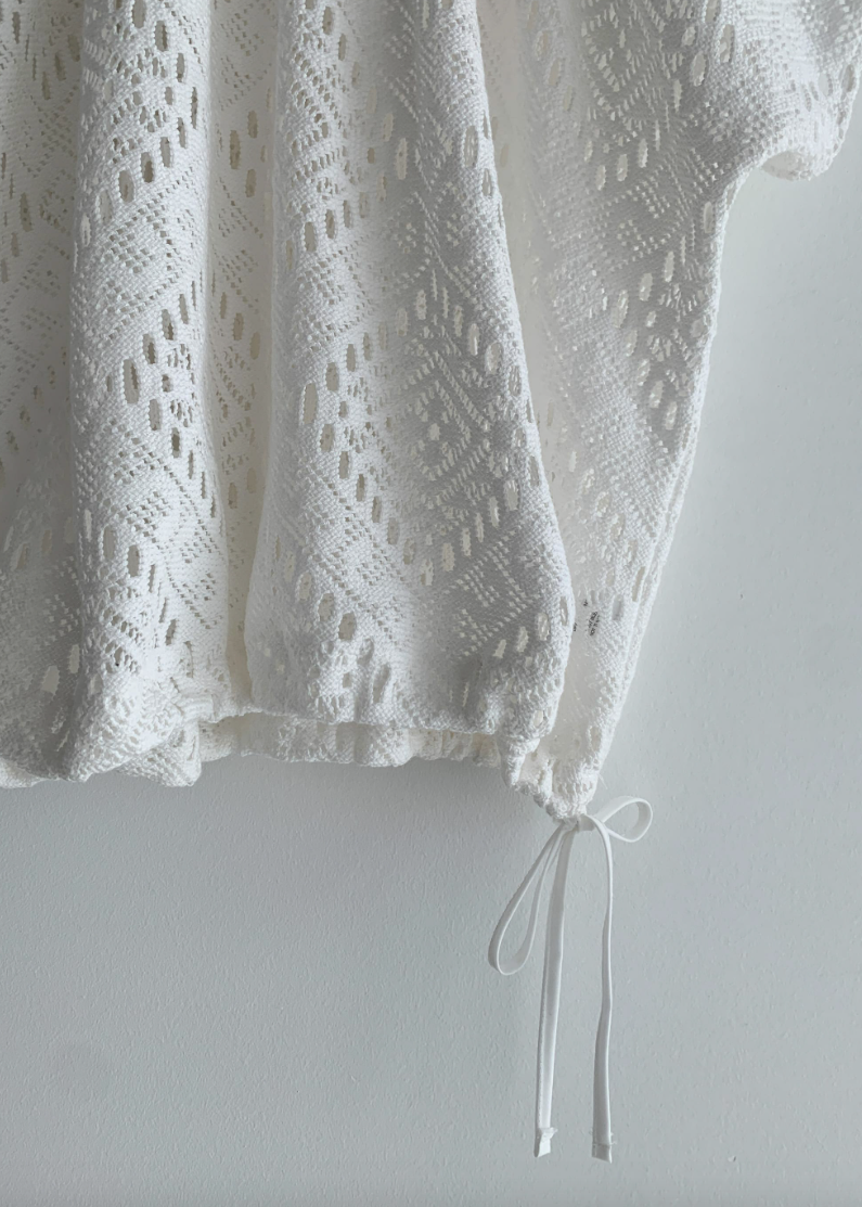 Eyelet knit top