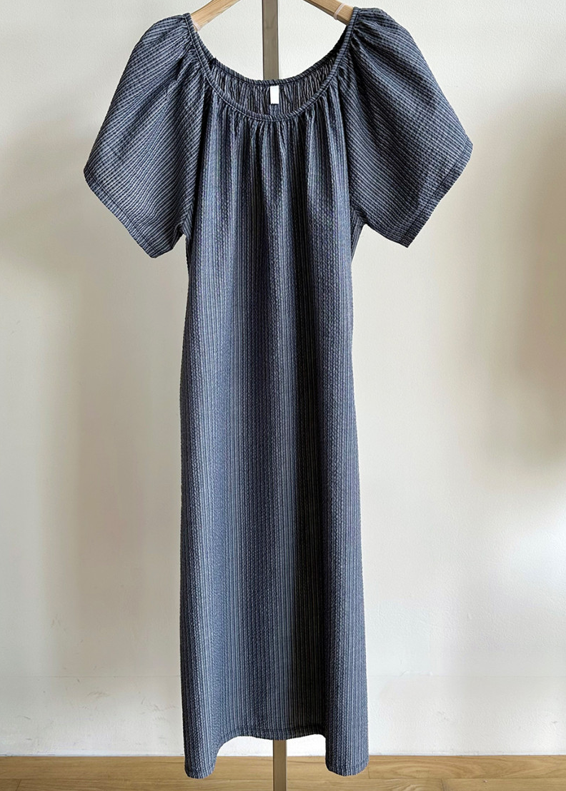 Seersucker striped dress