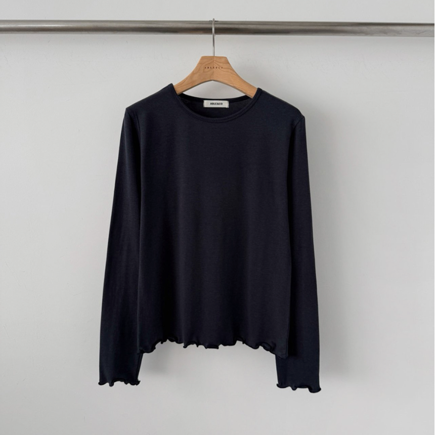 Pure frill long sleeves tee