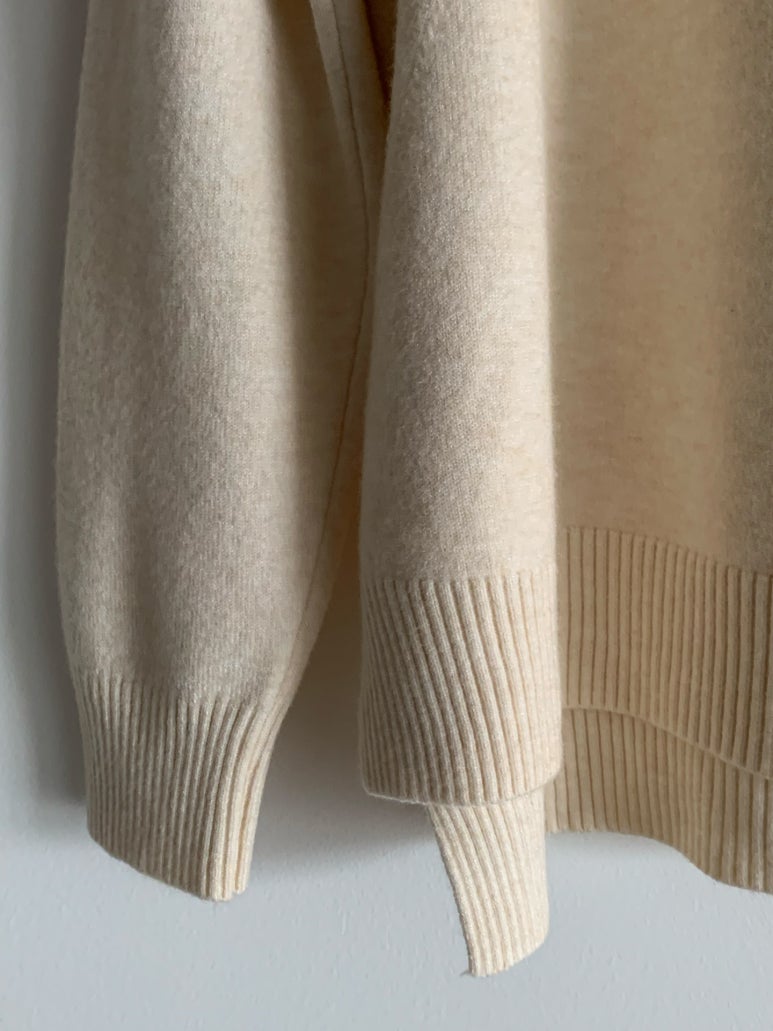 (F/W) Ribbed high neck sweater