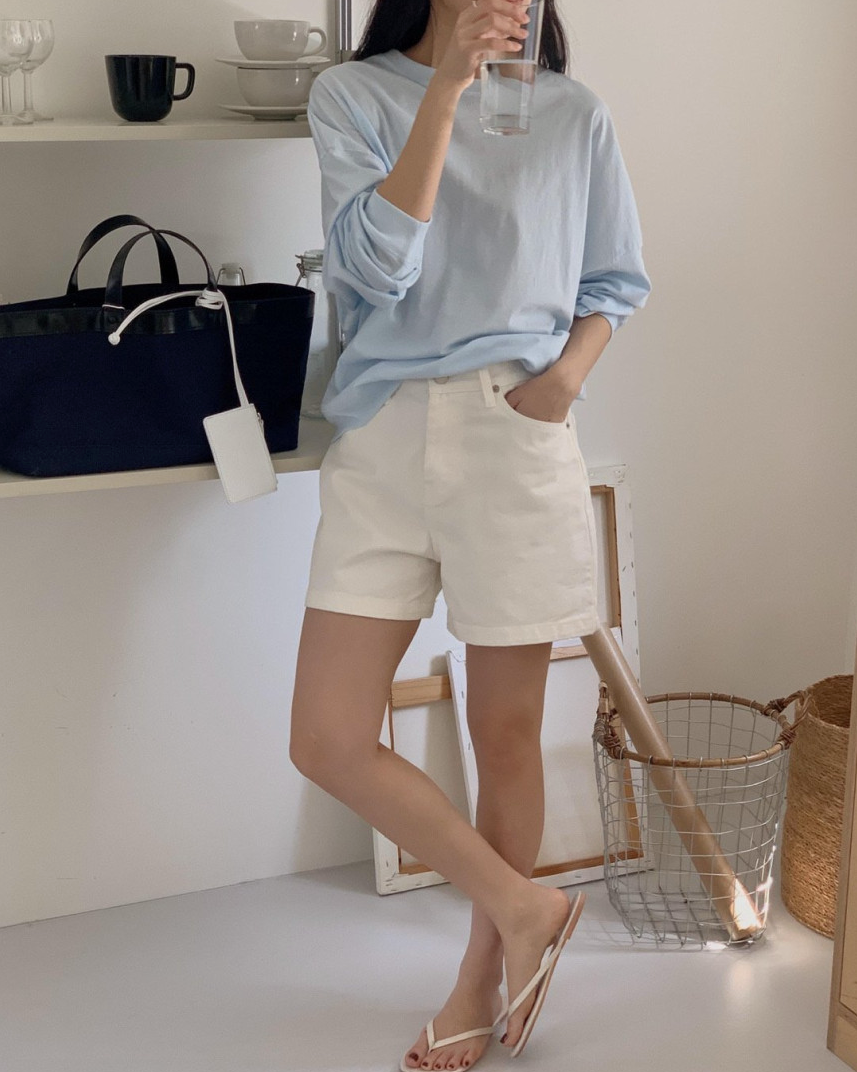 Ocean denim shorts