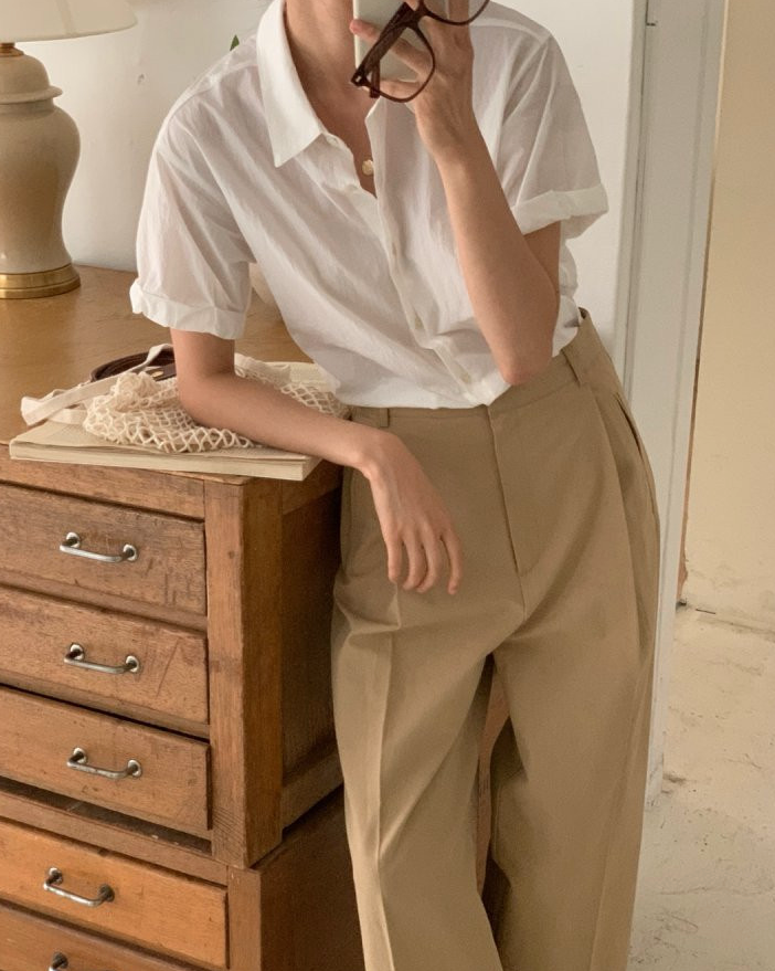 Nylon roll up sleeve shirt