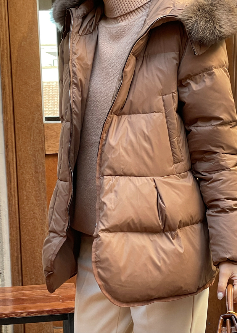 (F/W) Fox fur duck down jacket