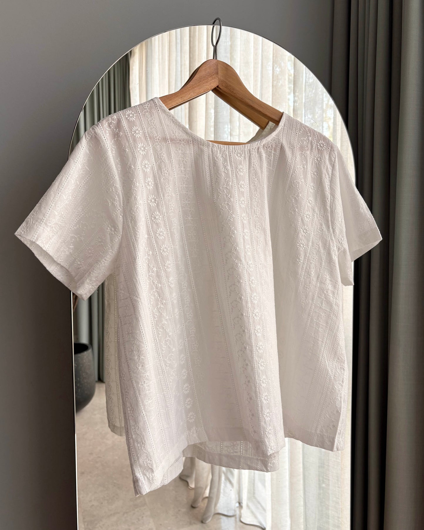 Lace cotton blouse