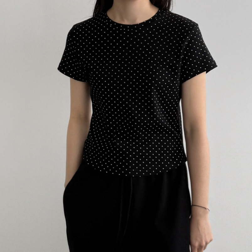 Dot cotton t-shirt