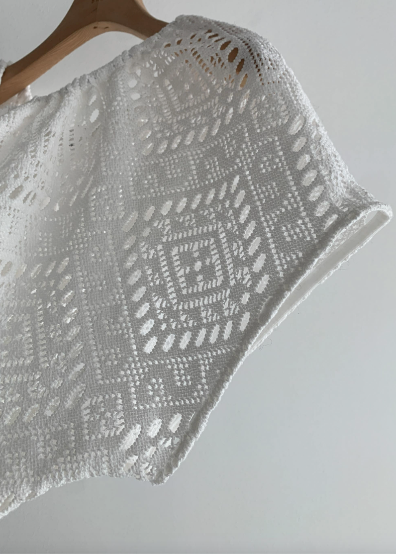 Eyelet knit top