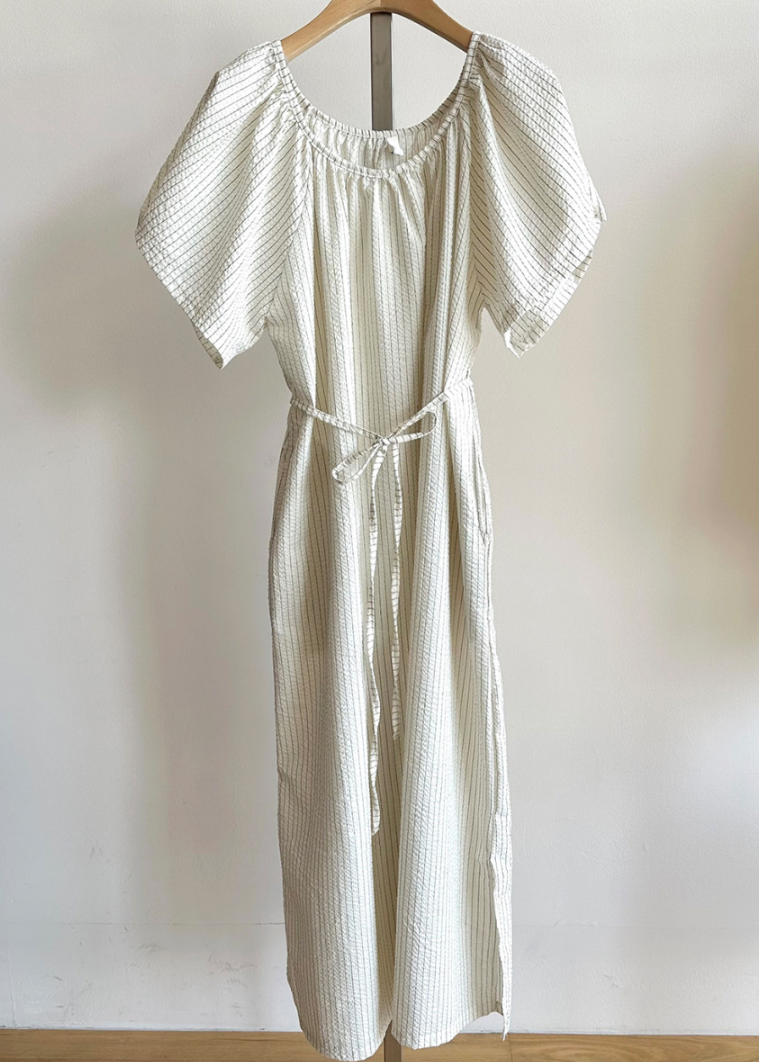 Seersucker striped dress