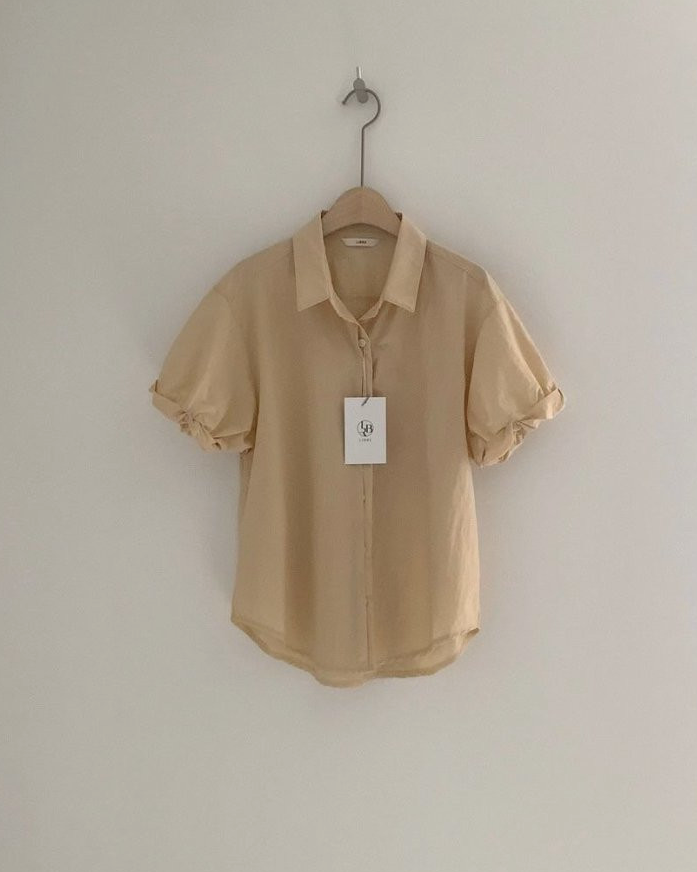 Nylon roll up sleeve shirt