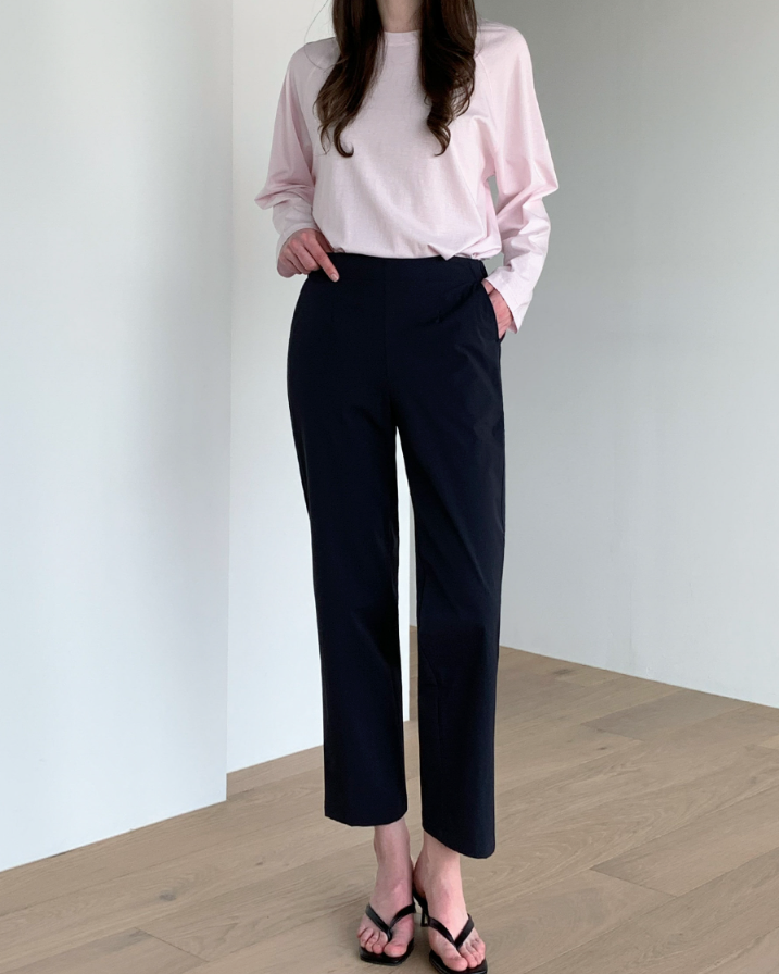 Nylon Straight-Leg Pants