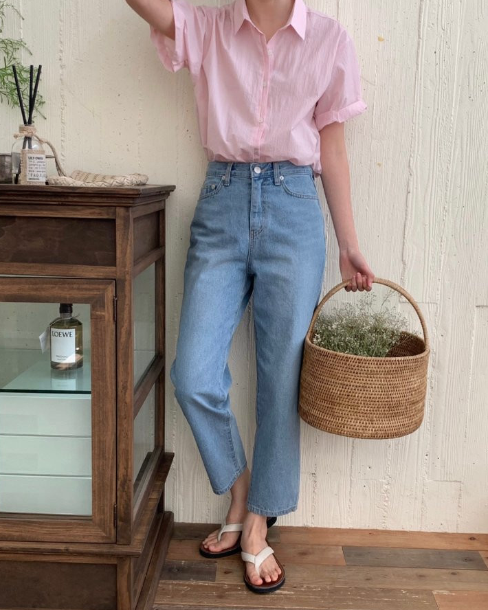 Nylon roll up sleeve shirt