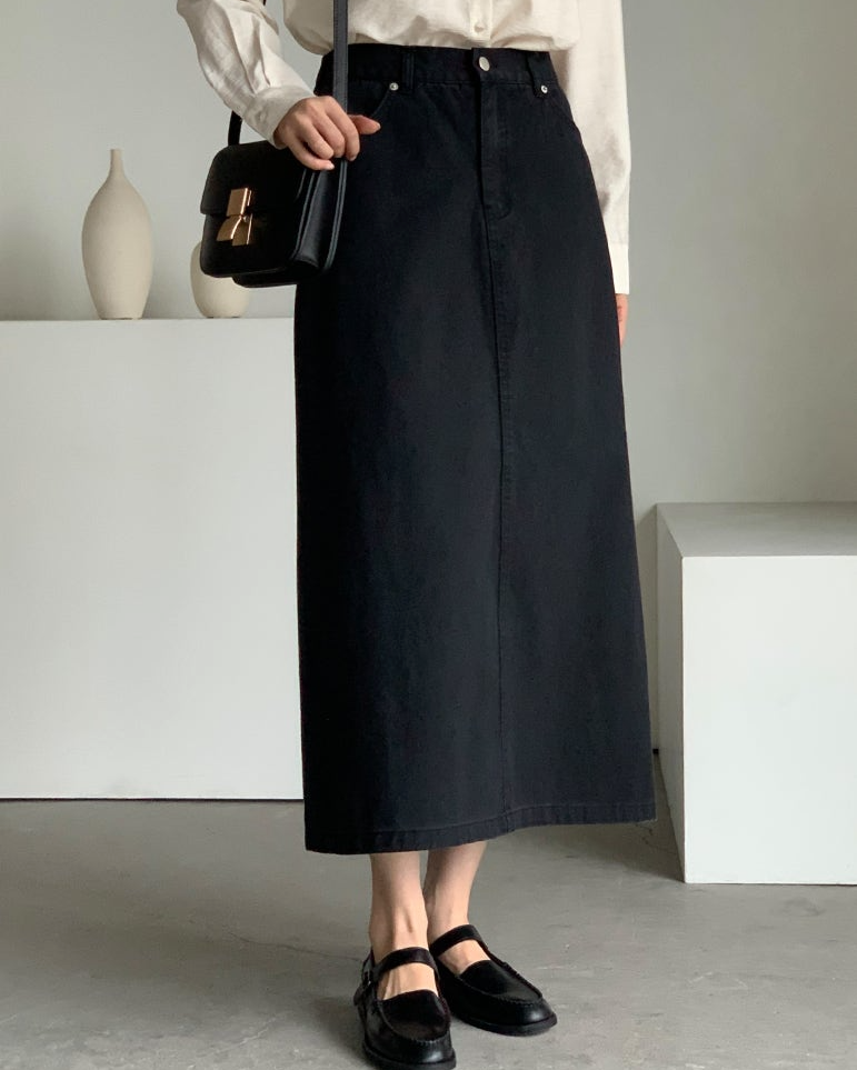 Bari A line cotton skirt