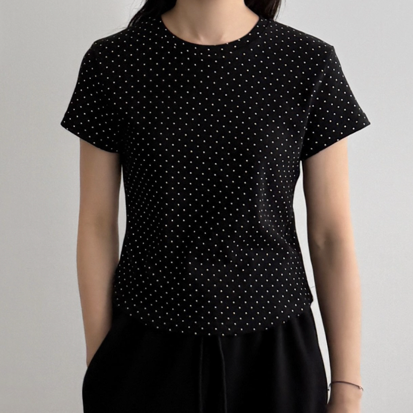 Dot cotton t-shirt