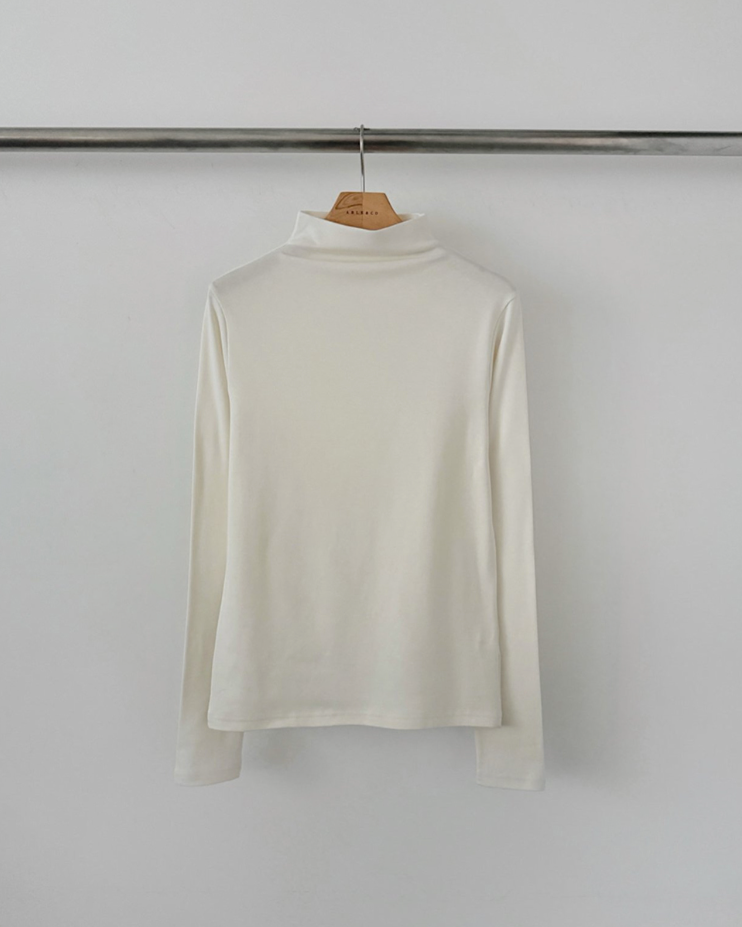 (F/W) Cotton-modal high neck top