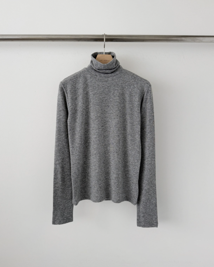 (F/W) Wool tencel high neck top