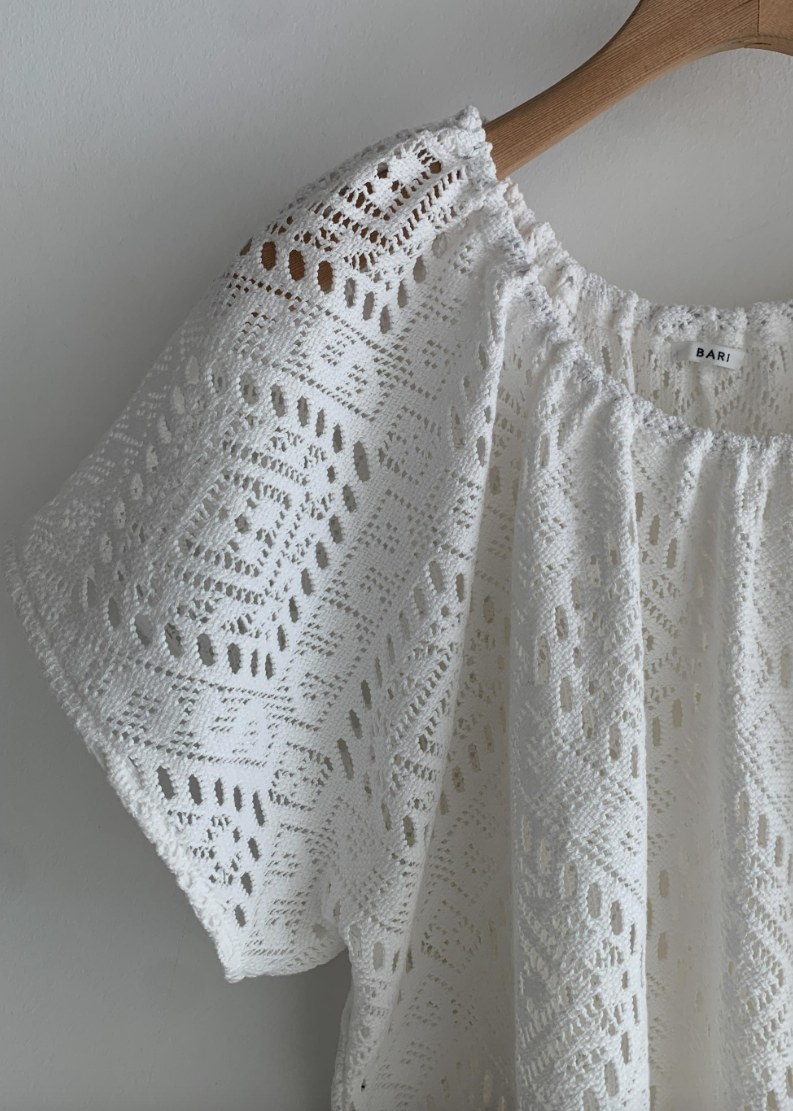 Eyelet knit top