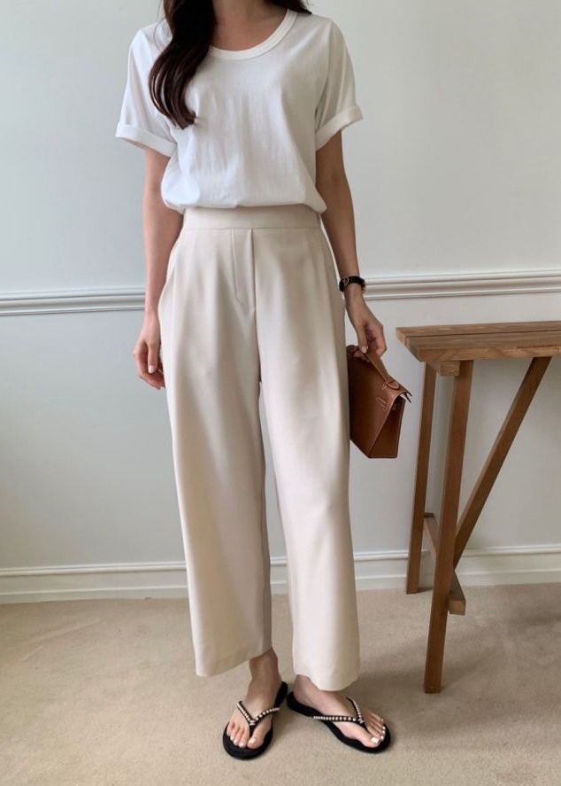 Summer pintuck slacks