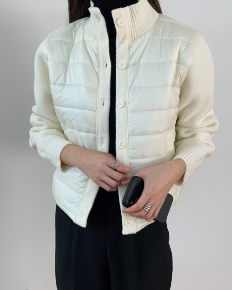 (F/W) Padded button-up jacket