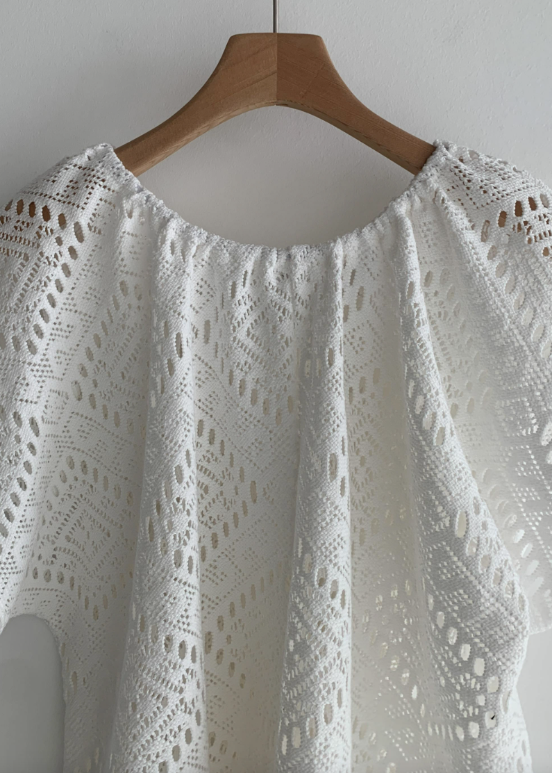 Eyelet knit top