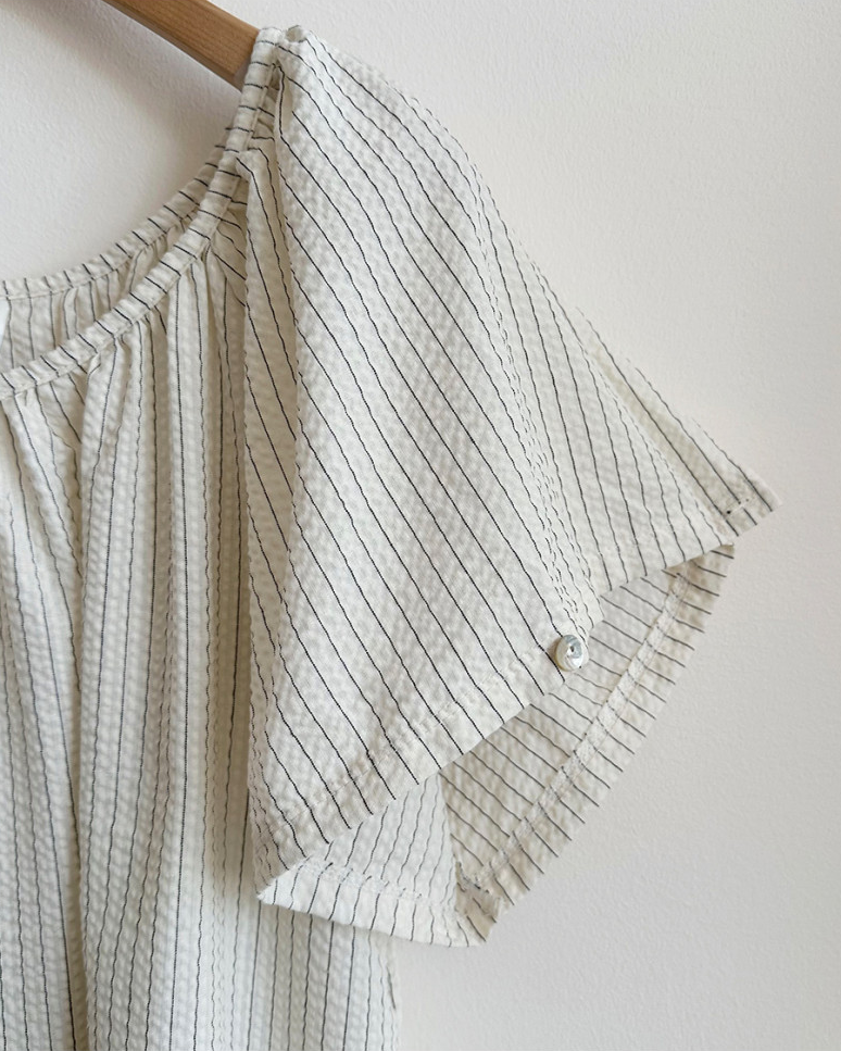 Seersucker striped dress