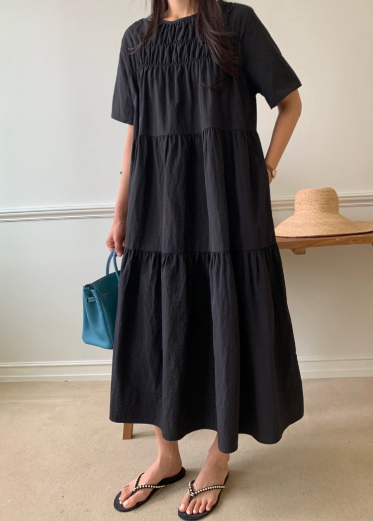 Nylon smocked dress