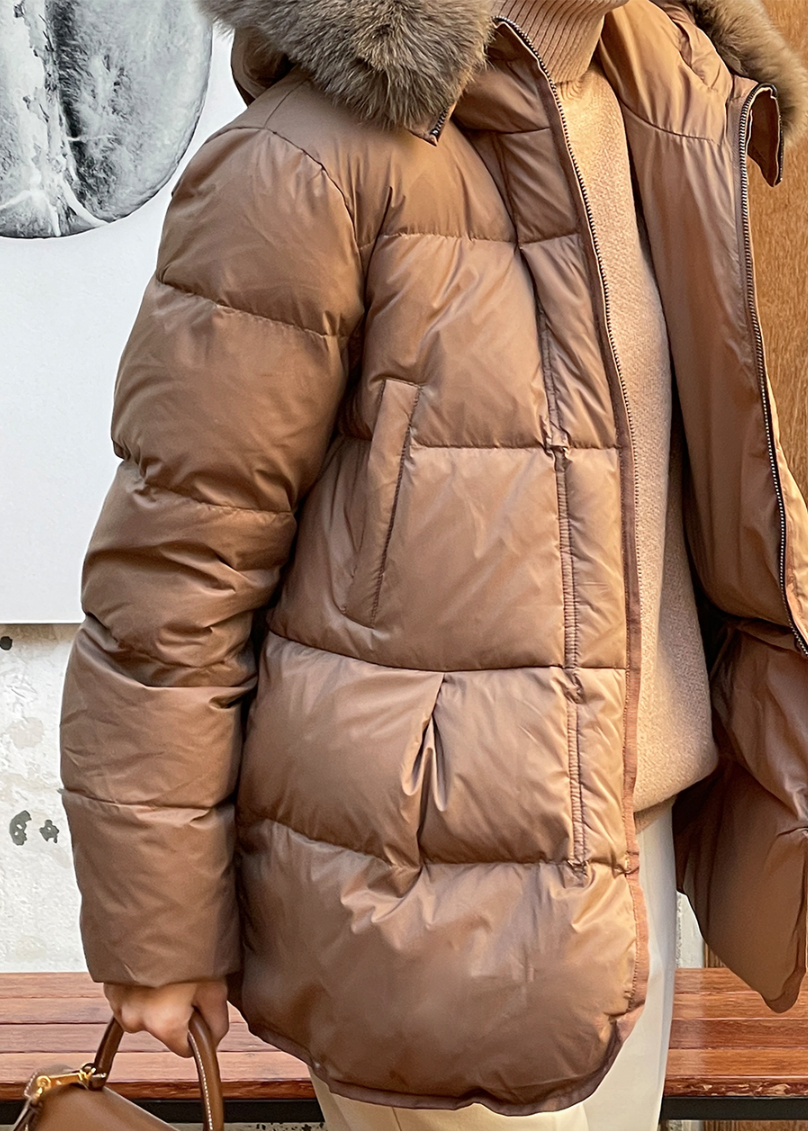 (F/W) Fox fur duck down jacket