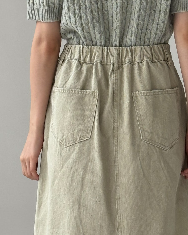 Bari A line cotton skirt