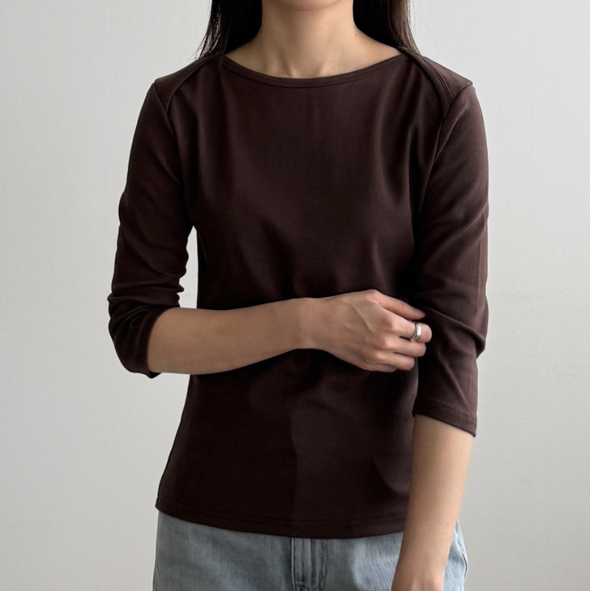 Boatneck slim T-shirt