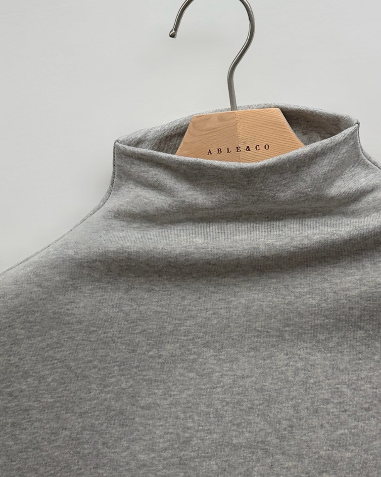 (F/W) Cotton-modal high neck top