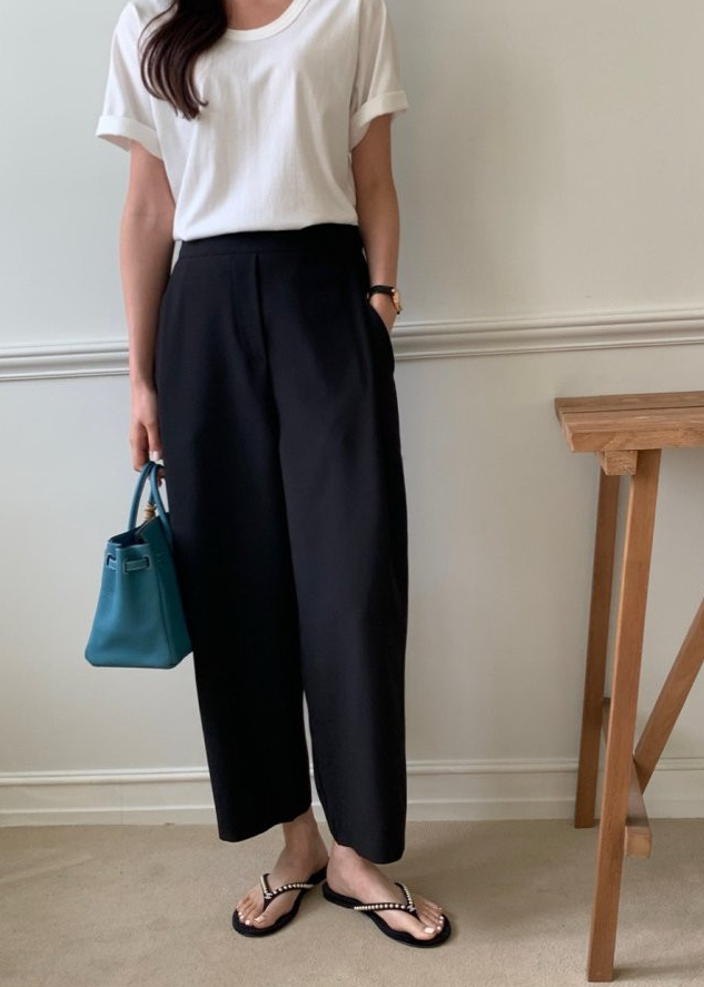 Summer pintuck slacks