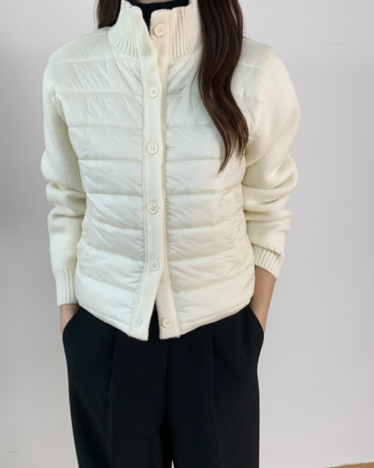 (F/W) Padded button-up jacket