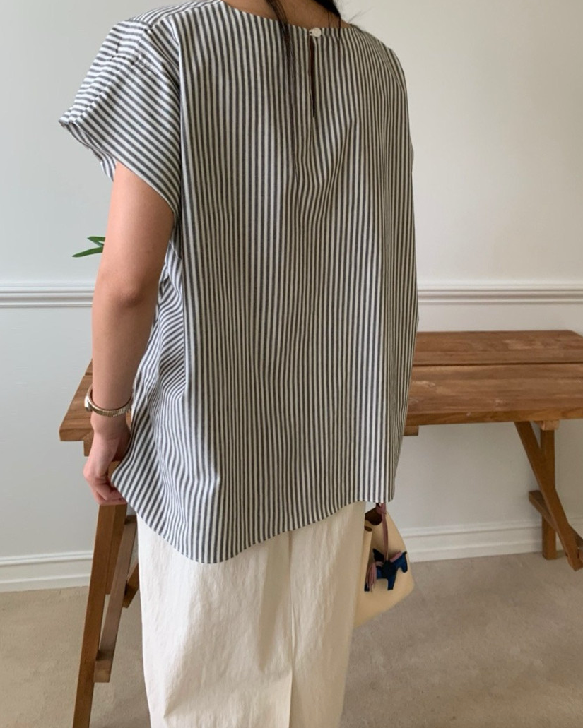 Striped tunic blouse