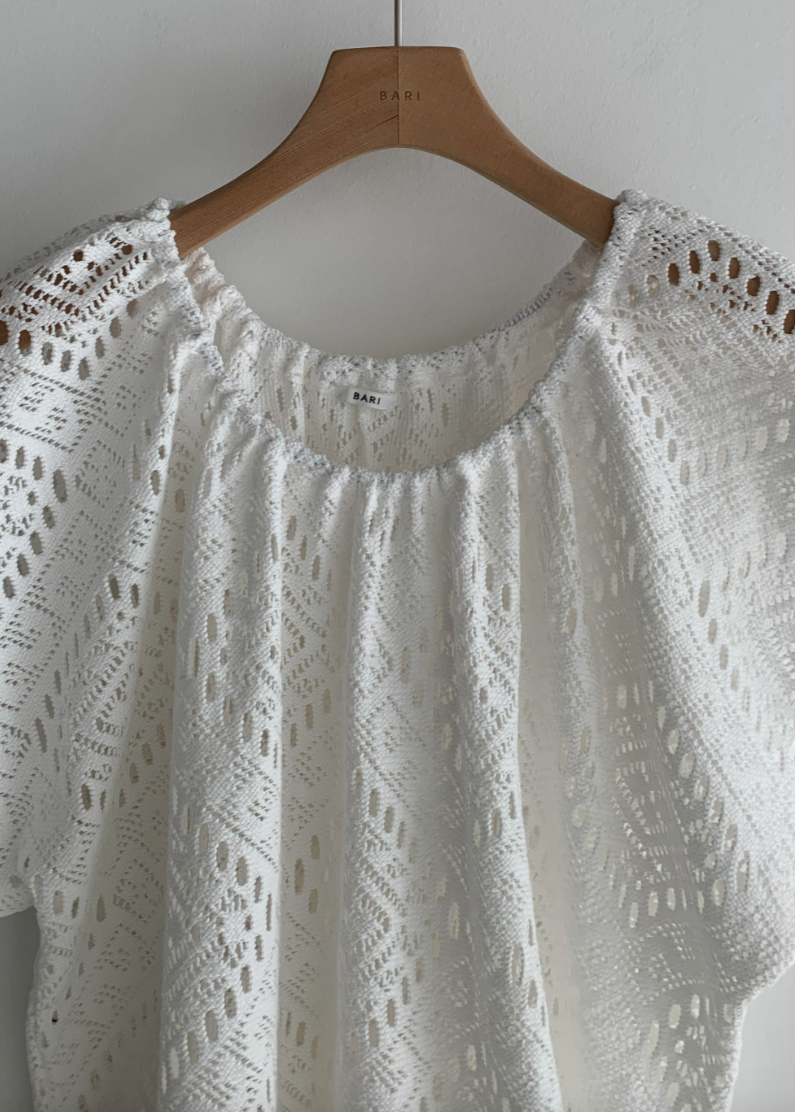 Eyelet knit top