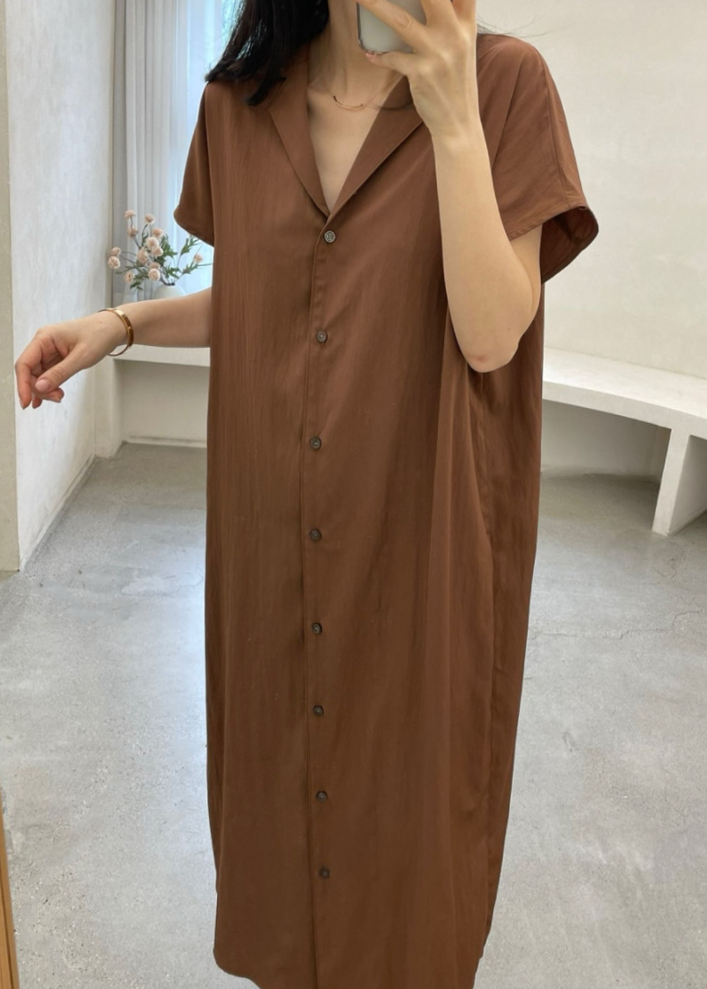 Rayon shirt dress